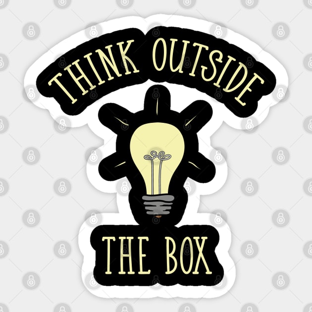 Think outside the Box lamp electrician gift Sticker by MrTeee